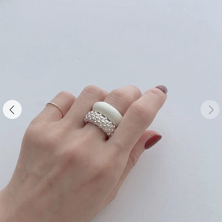 Sculptural Woven Lattice Wide Band Ring - floysun