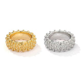 Sculptural Woven Lattice Wide Band Ring - floysun