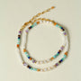 Secret Garden Colored Stone Beaded Necklace - Multi Stone - floysun