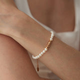 Shattered Gold Mini Pearl Bracelet - floysun