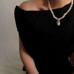 Shell & Baroque Pearl Beaded Necklace - floysun