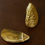 Shell - Inspired Textured Metal Earrings - floysun
