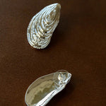 Shell - Inspired Textured Metal Earrings - floysun