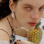 Shell - Inspired Textured Metal Earrings - floysun