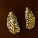 Shell - Inspired Textured Metal Earrings - floysun