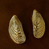 Shell - Inspired Textured Metal Earrings - floysun