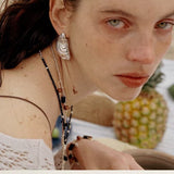 Shell - Inspired Textured Metal Earrings - floysun