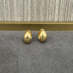 Shell Pattern Metallic Hoop Earrings - floysun