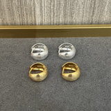 Shell Pattern Metallic Hoop Earrings - floysun