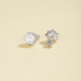 Shimmering Cubic Zirconia Stud Earrings - floysun