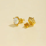 Shimmering Cubic Zirconia Stud Earrings - floysun