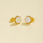 Shimmering Cubic Zirconia Stud Earrings - floysun
