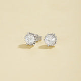 Shimmering Cubic Zirconia Stud Earrings - floysun