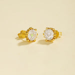 Shimmering Cubic Zirconia Stud Earrings - floysun