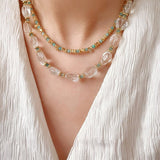 Shimmering Sequin Amazonite Choker - floysun