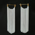 Shining Galaxy Waterfall Long Tassel Silver Earrings - floysun