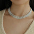 Shining Galaxy Waterfall Tassel Silver Necklace - floysun
