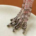 Sicilian Sunset Natural Gemstone Graduated Tassel Long Necklace - floysun