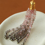 Sicilian Sunset Natural Gemstone Graduated Tassel Long Necklace - floysun