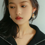 Simple Freshwater Baroque Pearl Drop Earrings - floysun