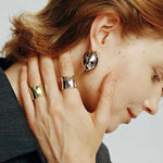 Simple Glossy Wide Open Ring - 18K Gold Vermeil - floysun