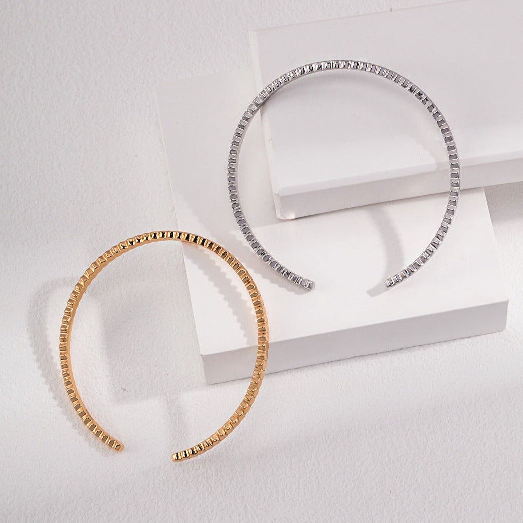 Simple Metal Open Cuff Bangle Bracelets - floysun