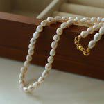Simple Natural Pearl Choker Necklace - floysun