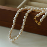 Simple Natural Pearl Choker Necklace - floysun