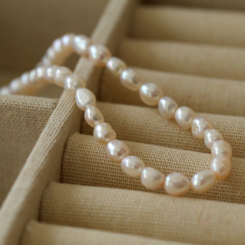 Simple Natural Pearl Choker Necklace - floysun