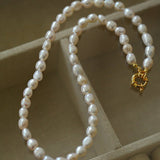 Simple Natural Pearl Choker Necklace - floysun