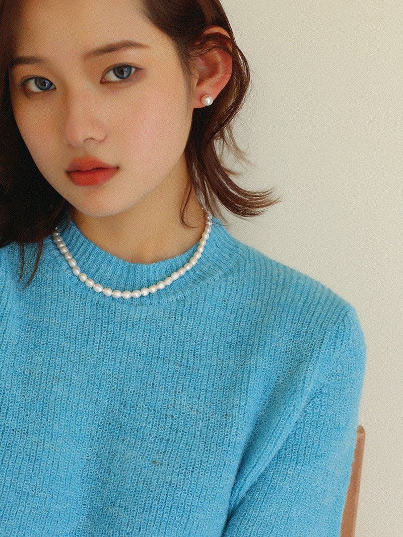 Simple Natural Pearl Choker Necklace - floysun