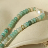 Single Baroque & Abacus Bead Natural Stone Necklace - floysun