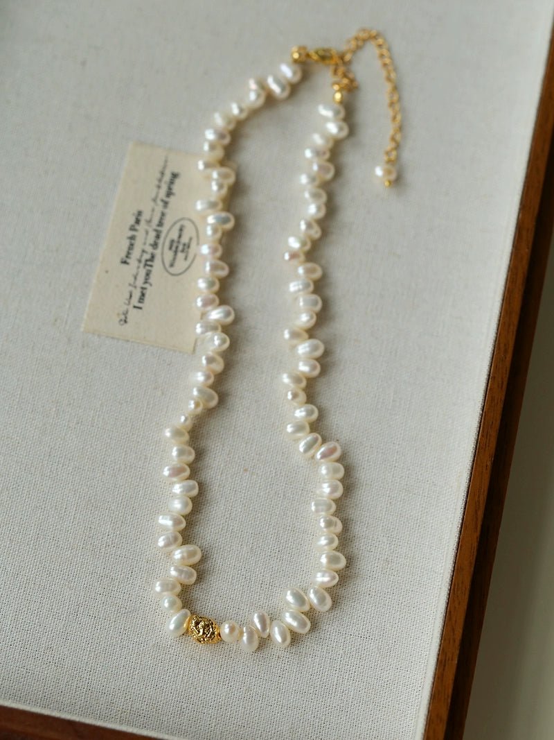 Single Lava Pearl Necklace - floysun