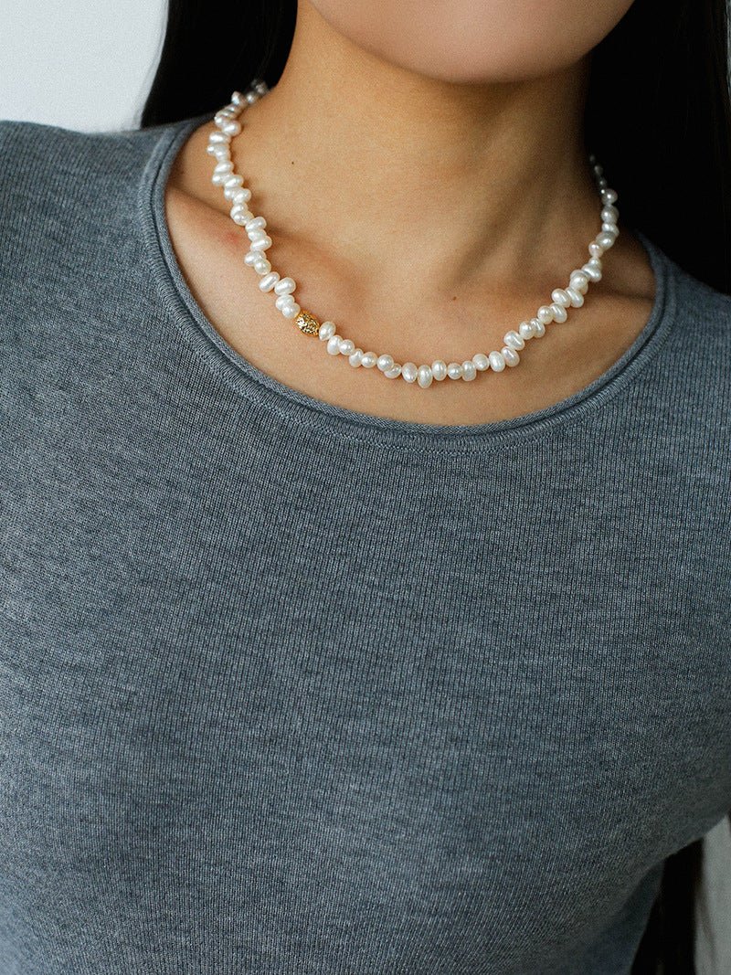 Single Lava Pearl Necklace - floysun