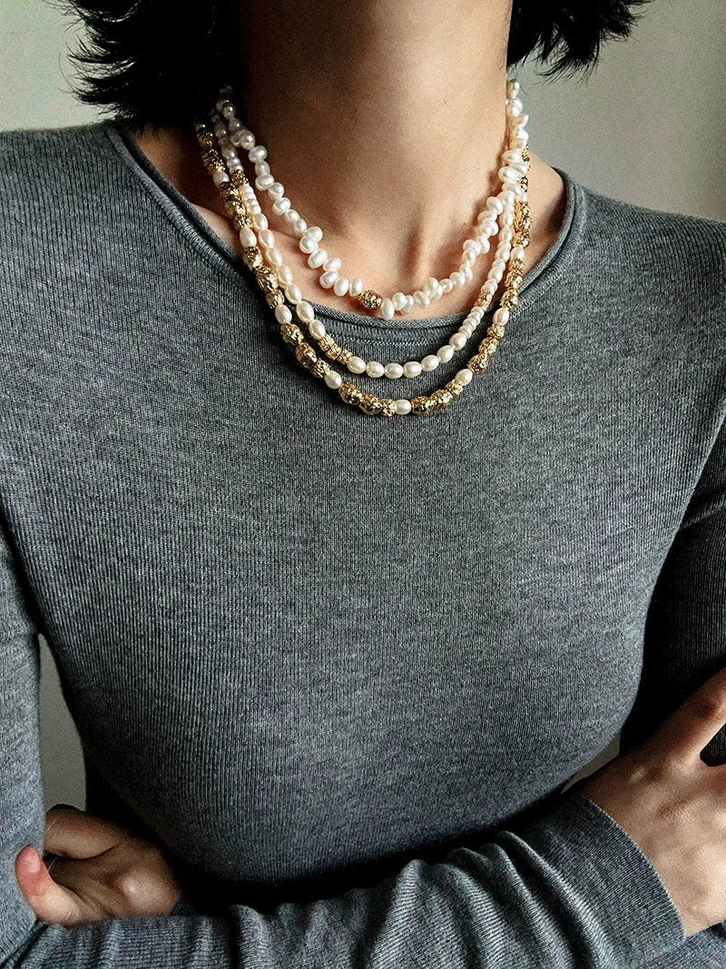 Single Lava Pearl Necklace - floysun