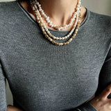 Single Lava Pearl Necklace - floysun