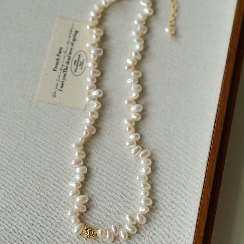 Single Lava Pearl Necklace - floysun
