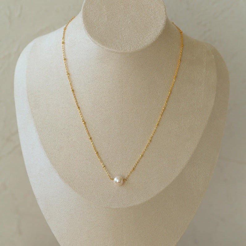 Single Pearl Chain Necklace Type B