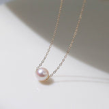 Single Round Pearl Pendant Necklace - floysun