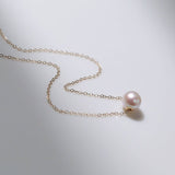 Single Round Pearl Pendant Necklace - floysun