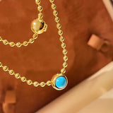 Single Turquoise Bead Choker - floysun