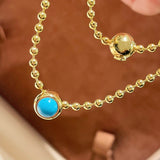 Single Turquoise Bead Choker - floysun