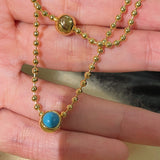 Single Turquoise Bead Choker - floysun