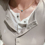 Single Turquoise Bead Choker - floysun