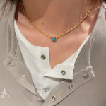 Single Turquoise Bead Choker - floysun