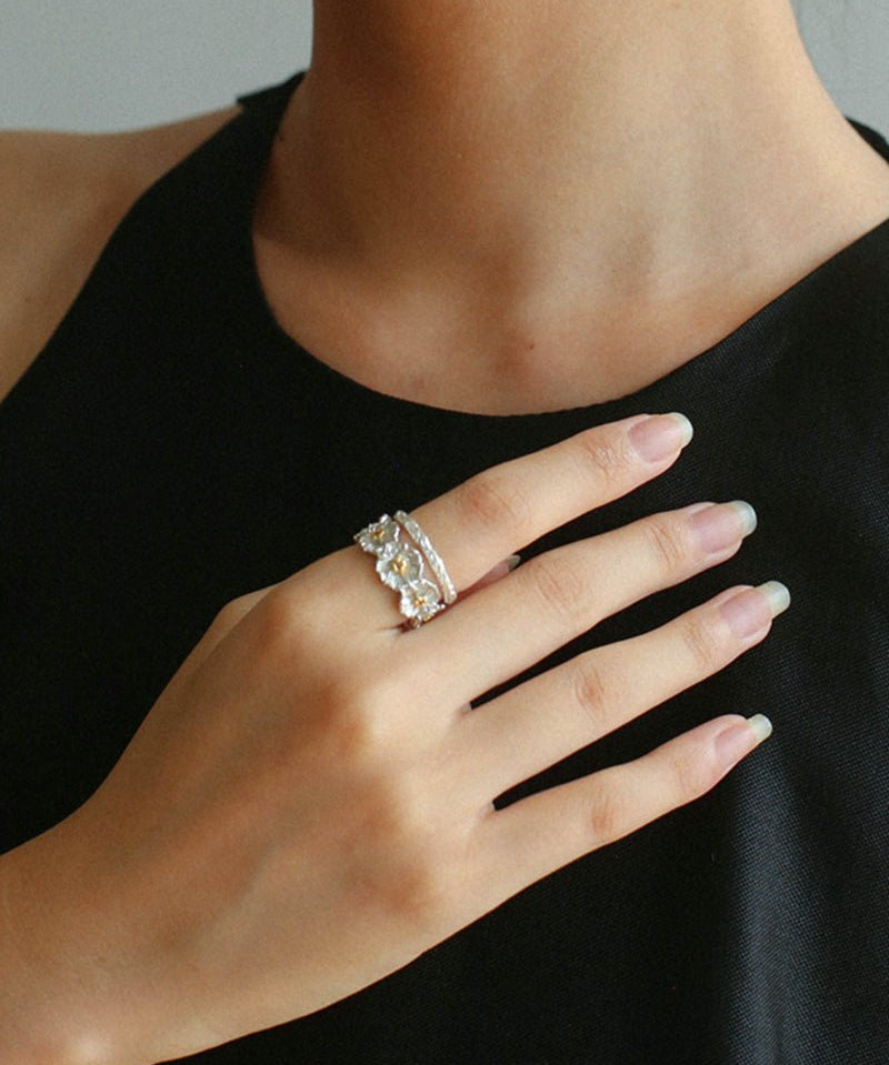 Small Daisy Adjustable Ring Sets - floysun