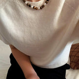 Small Tiger Eye & Pearl Beaded Necklace - floysun