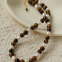 Small Tiger Eye & Pearl Beaded Necklace - floysun