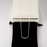 Smile Curve Necklace | Minimal Sterling Silver Necklace - floysun