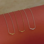 Smile Curve Necklace | Minimal Sterling Silver Necklace - floysun